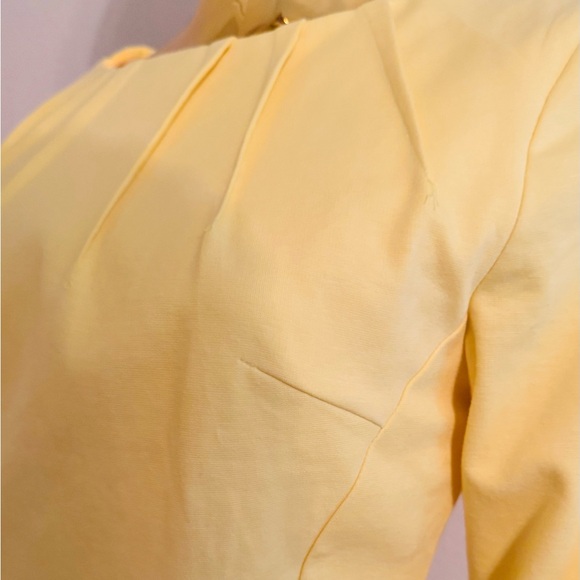 Marycrafts Elegant Form Fitting Yellow Pencil Back Split Dress, Size 10, NWT - Picture 5 of 10